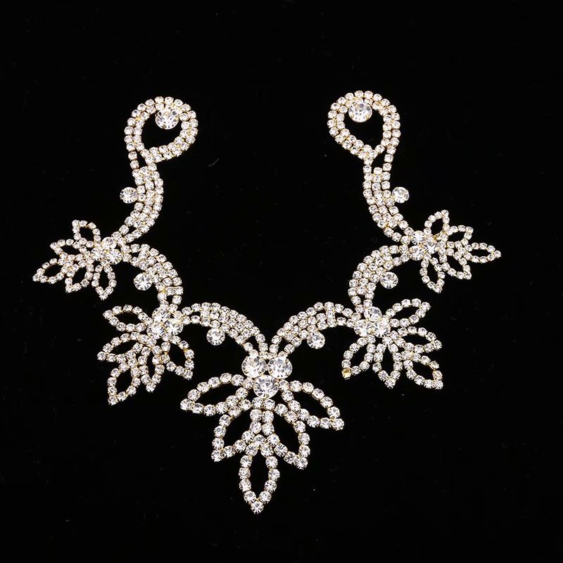 Brooch Pin Rhinestone Lace Flash Drill Chain Claw Chain Diy Material Specification drawing