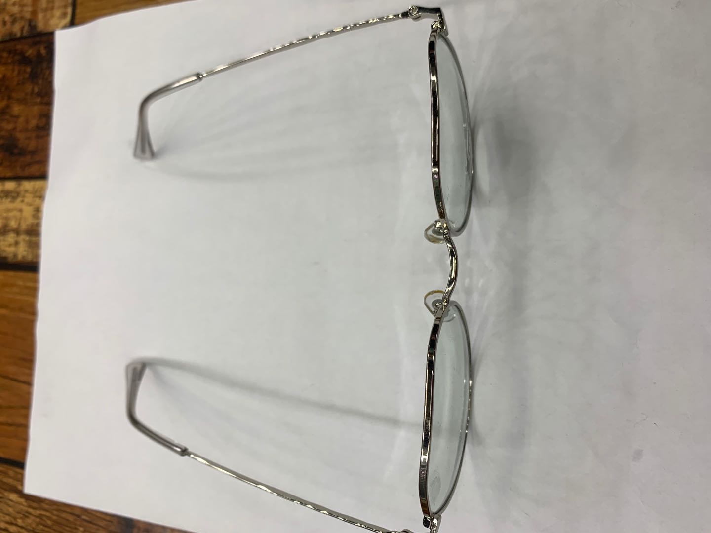 Fashionable silver-rimmed round-framed myopia glasses for both men and women details Picture