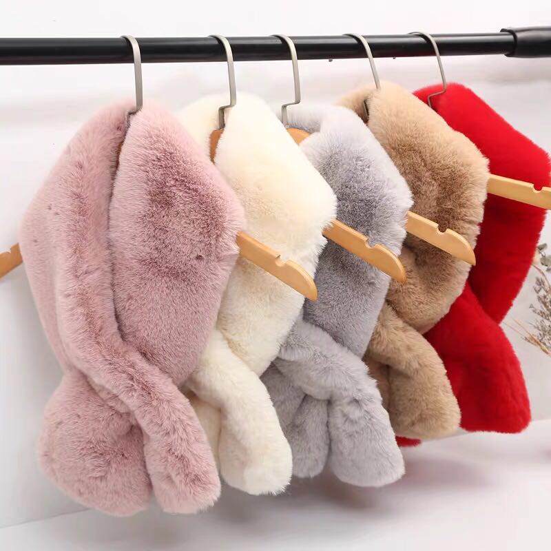 Women's Fashion Trend Casual Thickened Warm Imitation Fur Bib Specification drawing