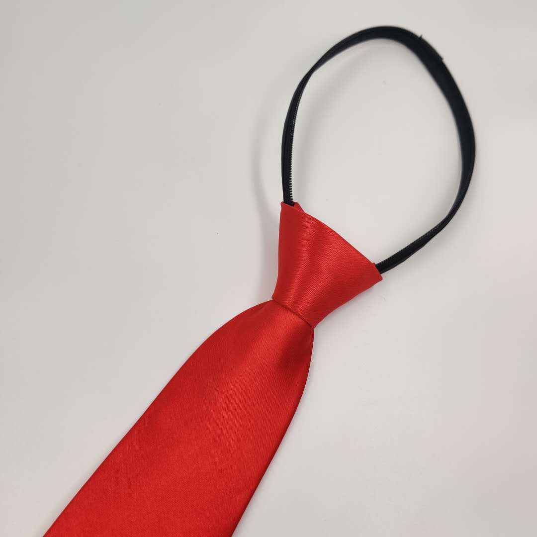厂家红色小领带直销新品领结领带男士领结涤纶领带