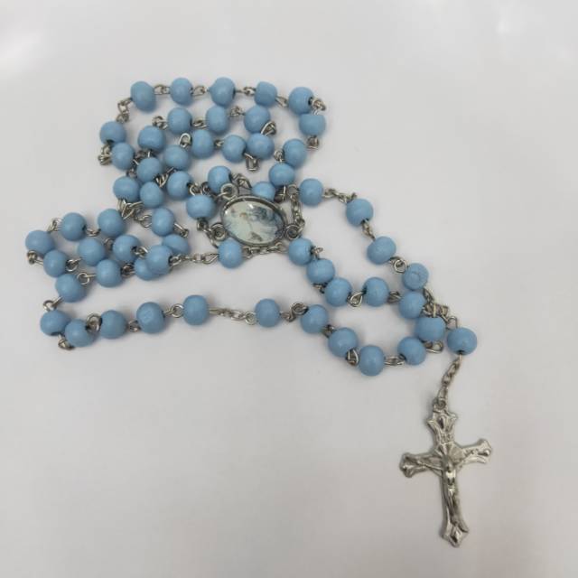 Jesus exorcism necklace Catholic Cross Mary rosary necklace thumbnail