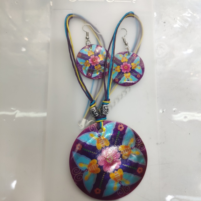Butterfly print shell necklace collarbone chain simple temperament necklaces