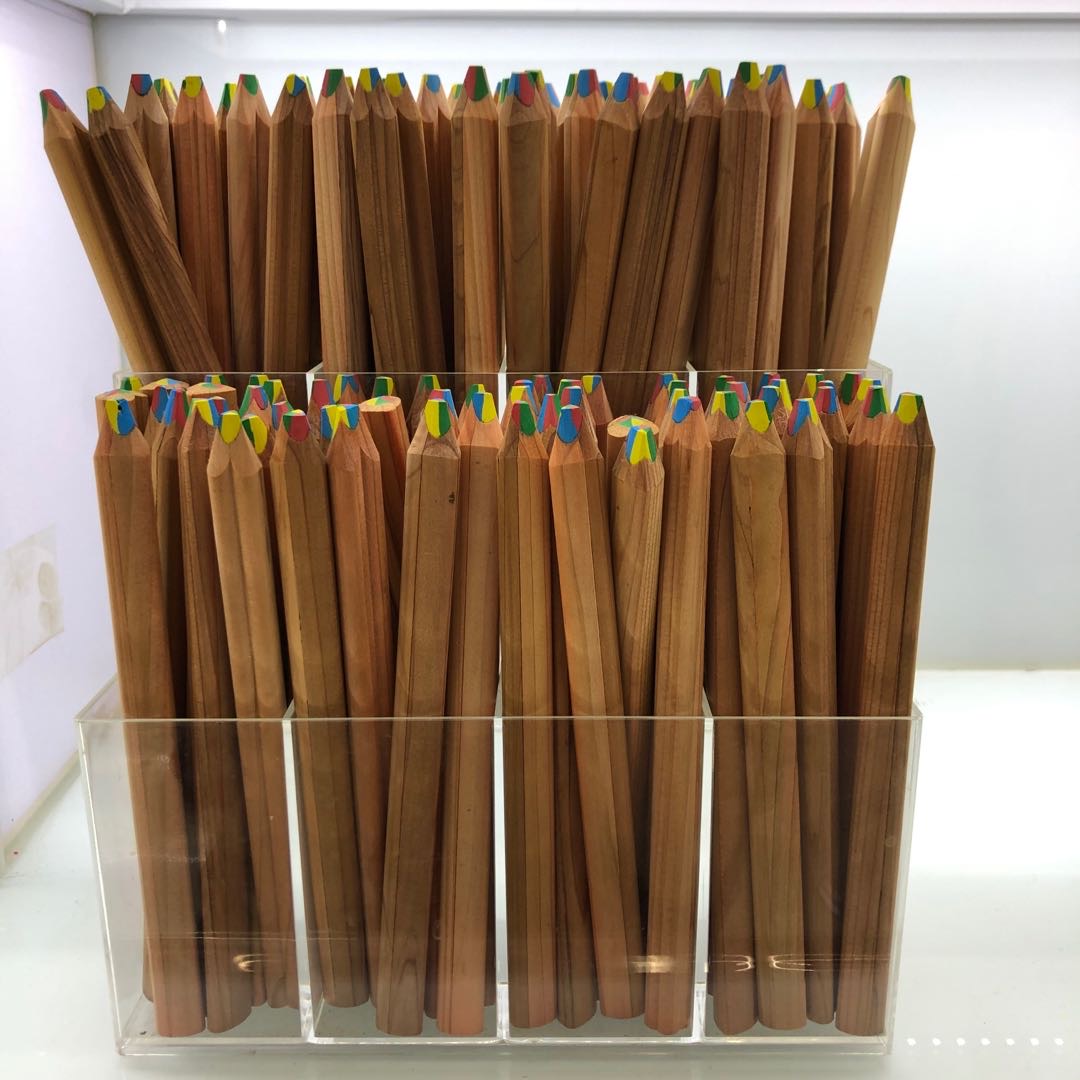 厂家直销学生绘画彩色木质画笔木质粗款铅笔彩色铅笔