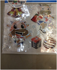 New Christmas stickers, decorative stickers, animal stickers and zodiac stickers can be developed and sold directly by the factory. DC87-MSD004 Christmas zodiac stickers are available in various colors