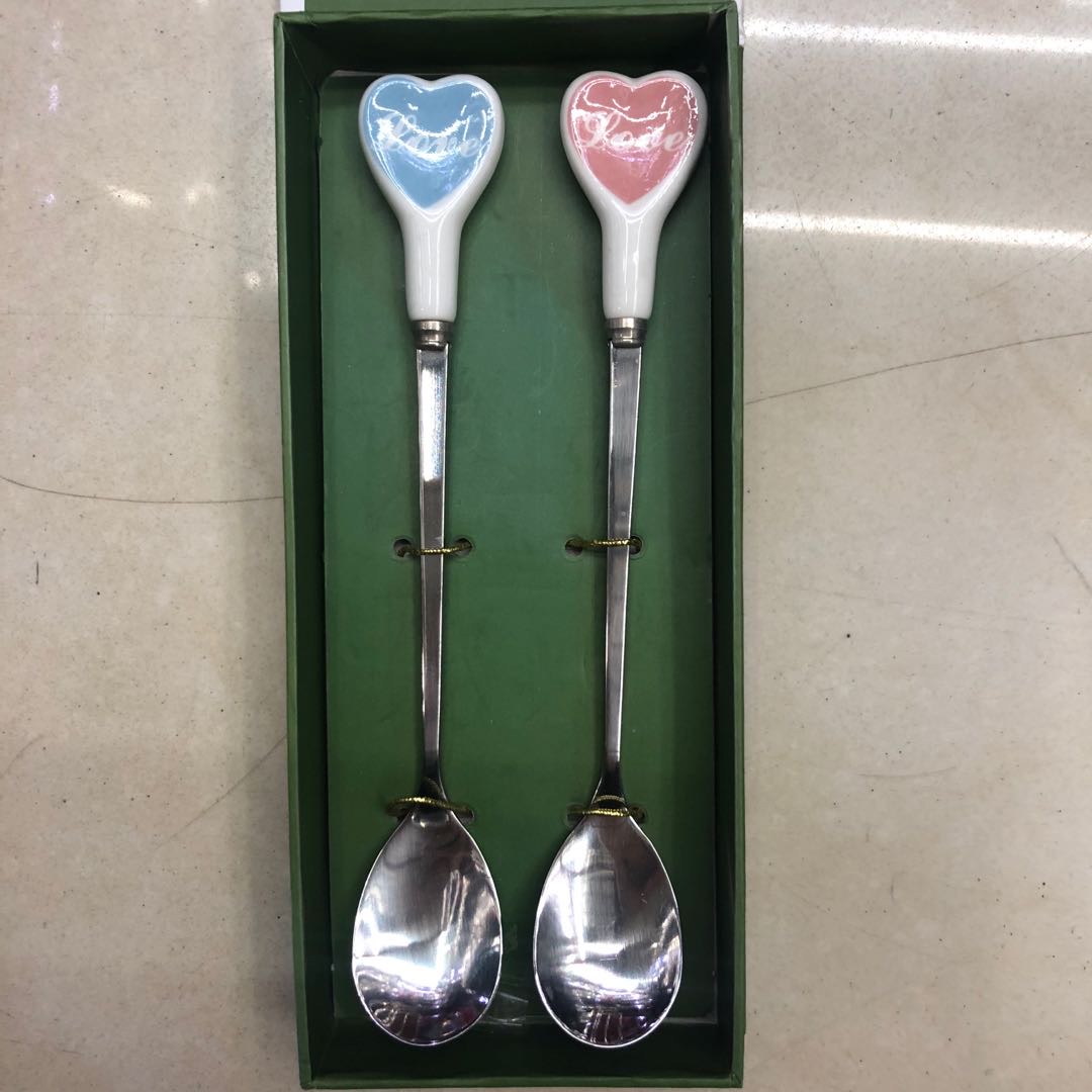 Creative and cute Western-style spoon, coffee and milk mixing spoon