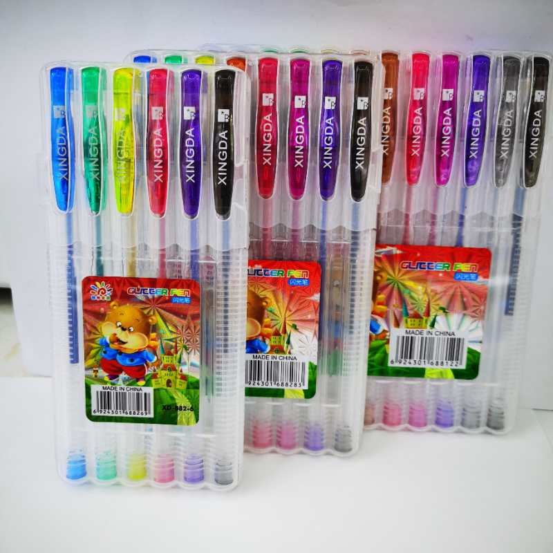 厂家直销XD8826闪光笔可绘画彩色笔