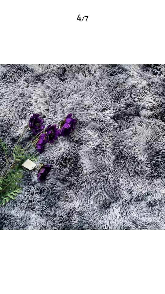 灰白纹理地毯北欧式简约现代美式客厅地毯沙发茶几垫床边毯产品图