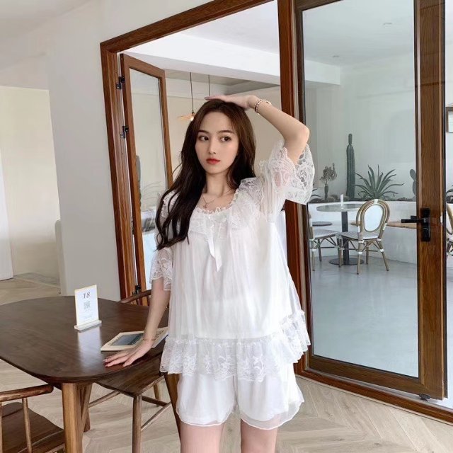 Pure cotton thin base layer thermal underwear set for women's home wear, youth sweater details Picture