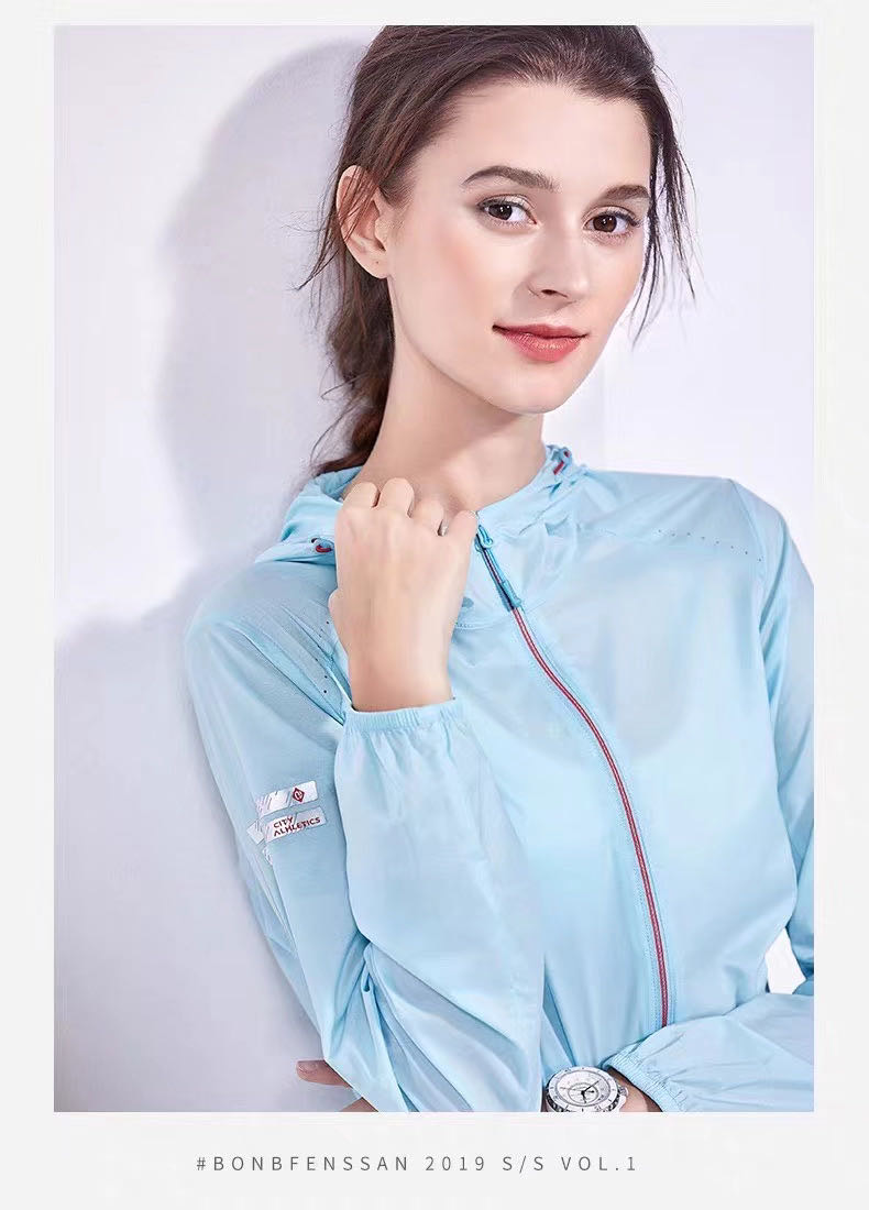 短外套防晒衣女2020夏季新款防紫外线百搭薄款网红骑车棒球蓝色防晒服细节图