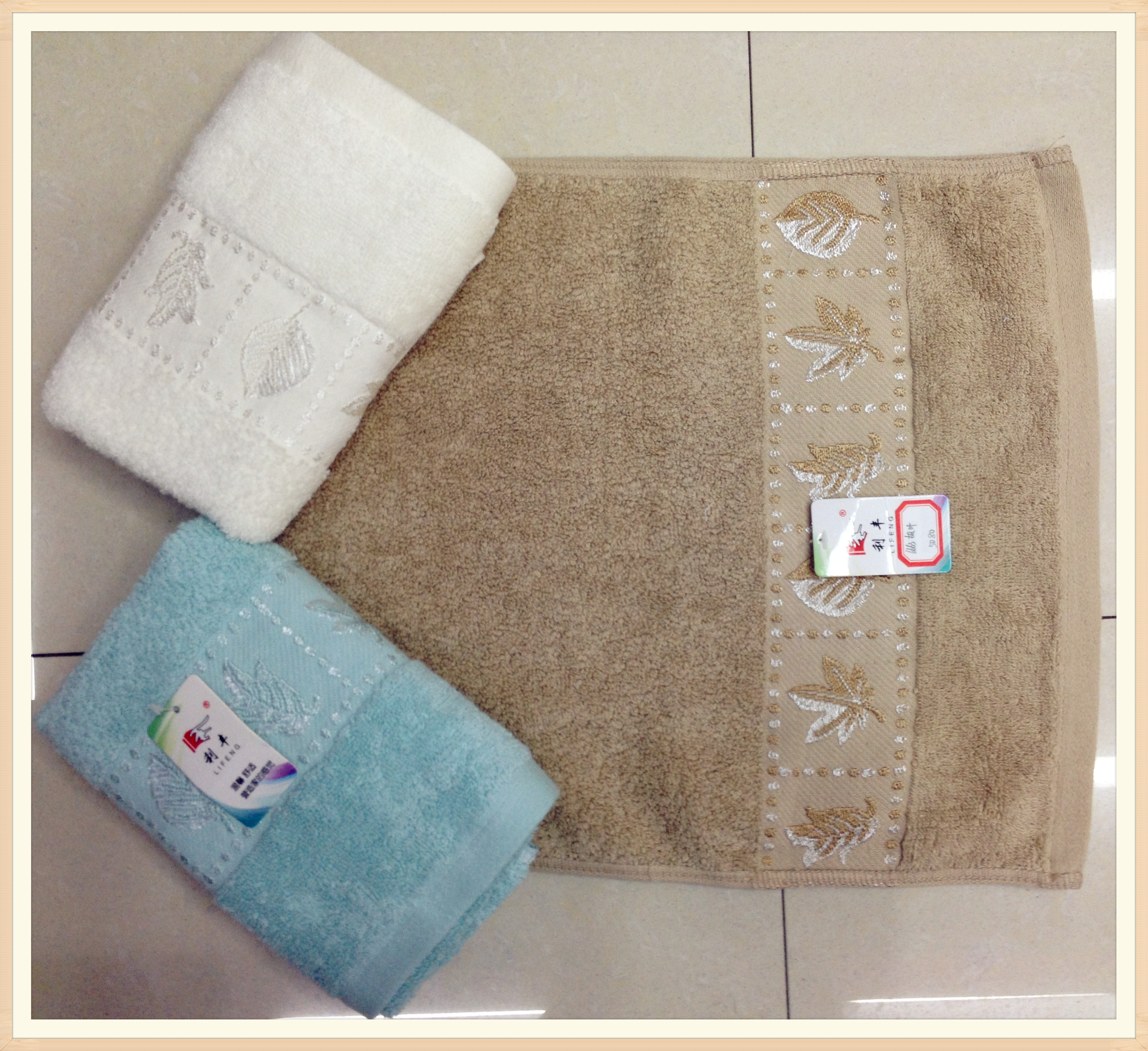 7688 Pure cotton face towel for household use, all-cotton, soft, absorbent and does not shed fibers Specification image