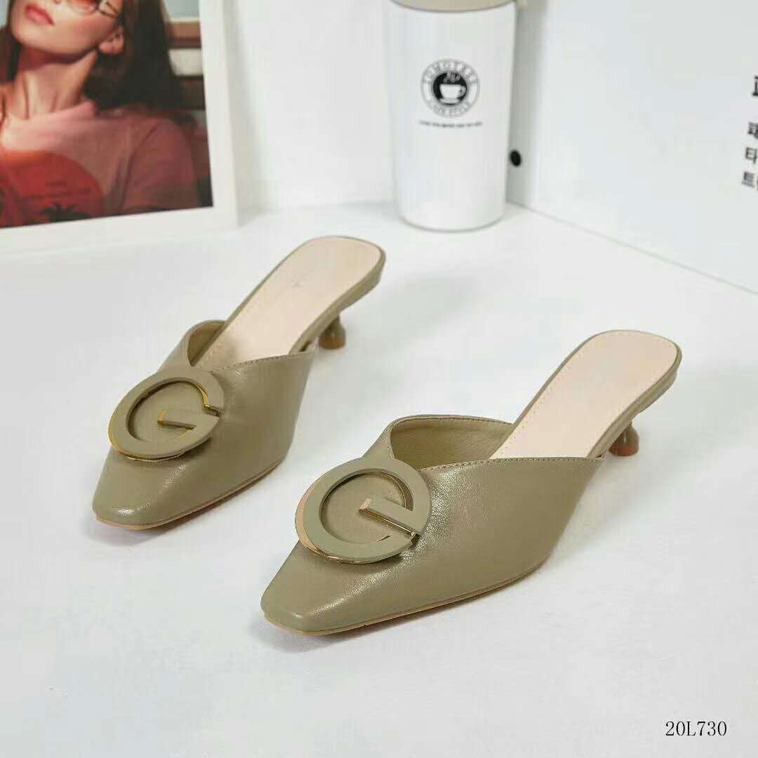 20L730 Juya 2020 New Ladies Guangzhou Leisure Sports Soft Leather Single Slippers Specification drawing