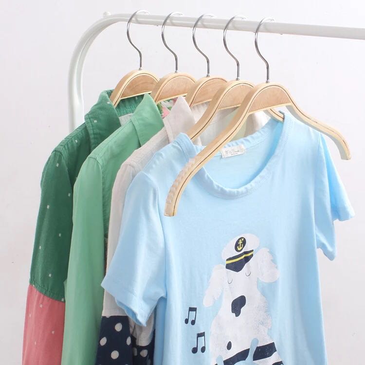 Bamboo And Wood Hanger Non-Slip Can Be Hung Set Environmental Protection Solid Wood Drying Clothes Support Wooden Wooden Hanger Specification drawing