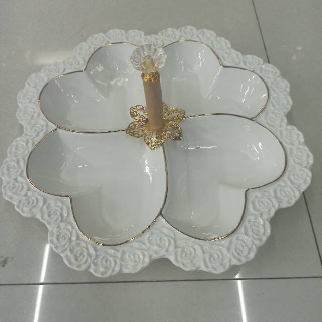 陶瓷描金串盘水果坚果类盛物厂家直销批发零售