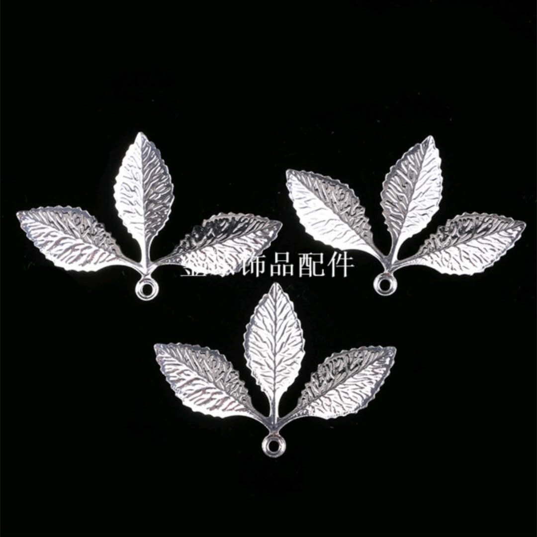 Ancient-style diy accessories, hairpin material package, homemade hair accessories, headwear, mixed ancient-style flower pieces, three-leaf flower piece accessories, small leaf 7A/A28 Specification image