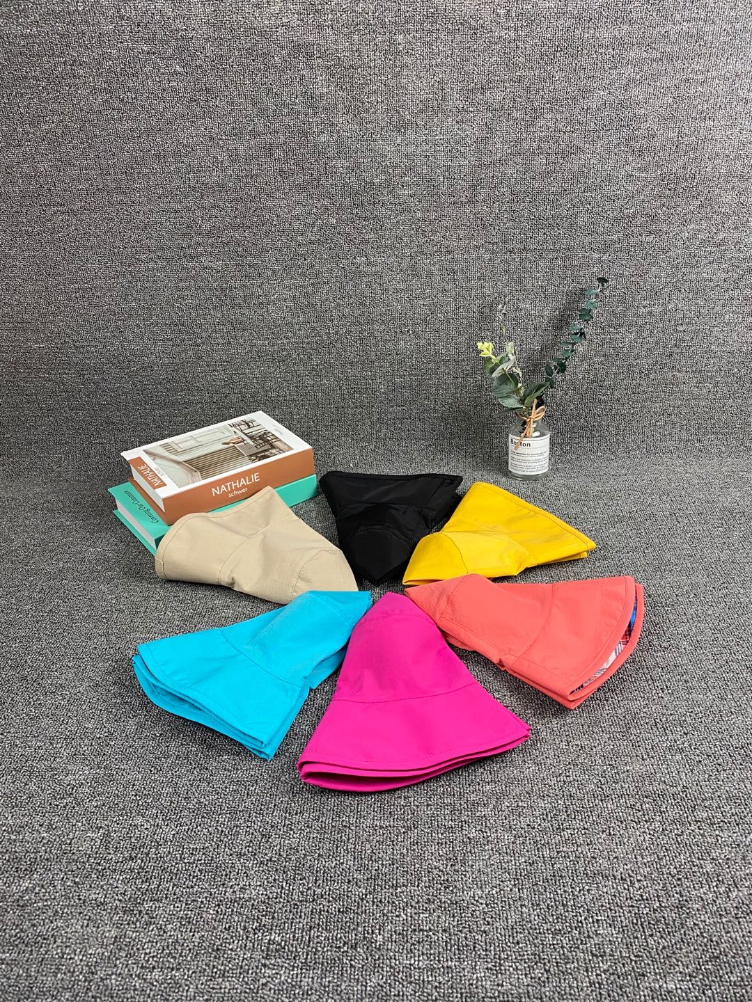 Japanese Fresh Check Foldable Fisherman Hat Retro Sunshade Summer Sun Block Hat Street Tide Basin Hat New Style