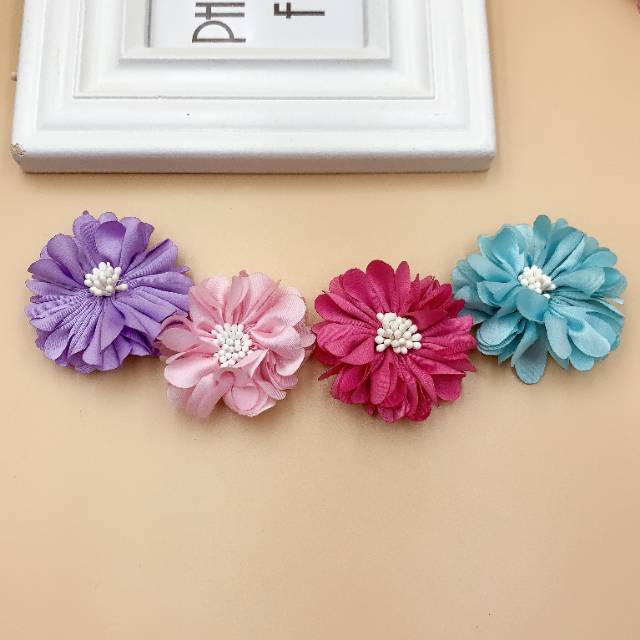 5cm hand-stitched colors, flowers, hearts, chrysanthemums, DIY shoes, hats, clothing accessories, handmade florets thumbnail