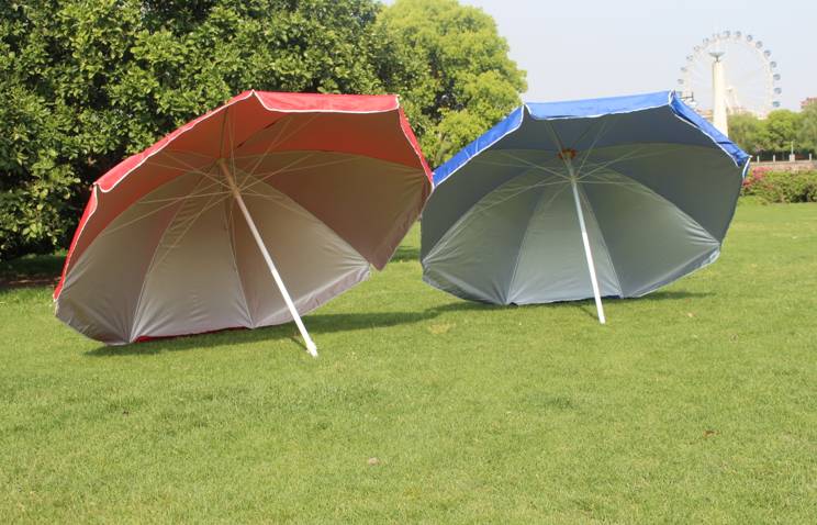 Windproof silver rubber sun umbrella with a radius of 120CM details Picture