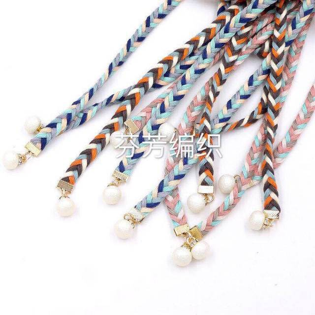 棉线编织简约百搭细腰带女连衣裙束腰加宽腰绳学生休闲裤带裙带子