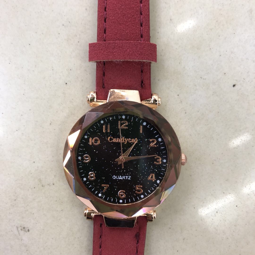 Canvas casual watch for female students, Instagram, Harajuku style, starry sky, black, cute and girlish, Japanese style, fresh and simple, Korean style, forest style details Picture
