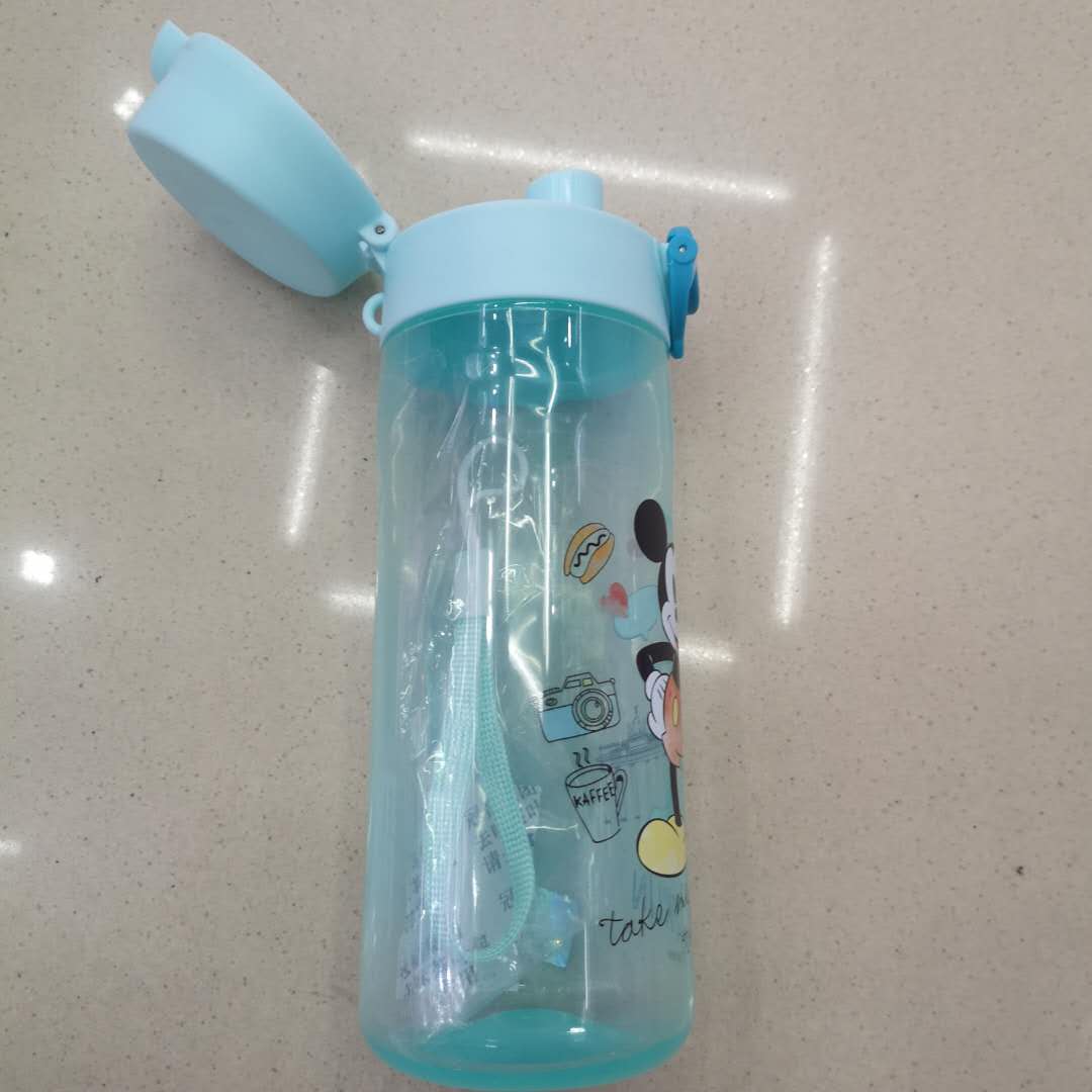 Factory Store Children's Water Cup Summer Transparent Little Girl Cartoon Plastic Drop And Leak Proof Specification drawing