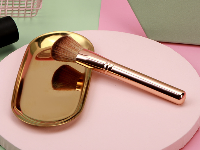 Makeup Brush Fashion Gold Loose Brush Blush Brush Plastic Handle Makeup Brush Beginner Makeup Brush Specification drawing