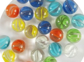 弹珠机专用玻璃球16mm装饰彩色弹珠产品图