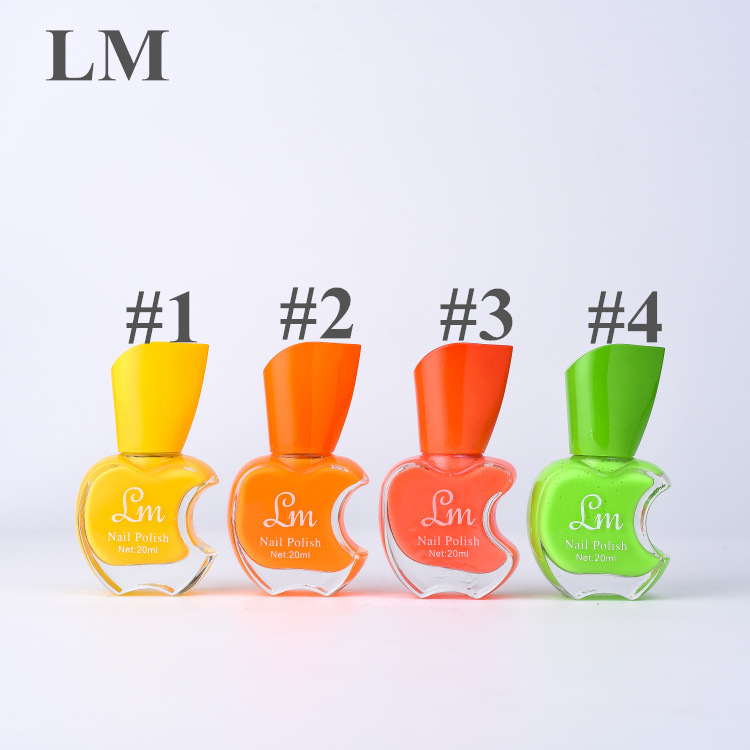 LM爆款l苹果型多彩指甲油美甲工具12色可选厂家直销