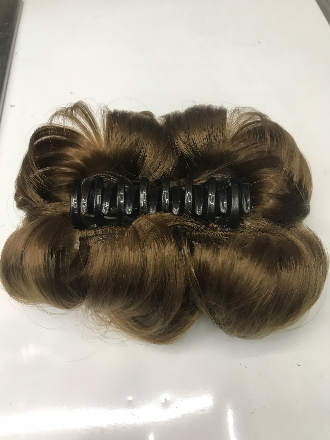 Wig Women's Hair Bag Half Ball Head Grab Clip Fluffy Real Hair Curly Hair Band Bride Nine Flower Tray Hair Band Specification drawing
