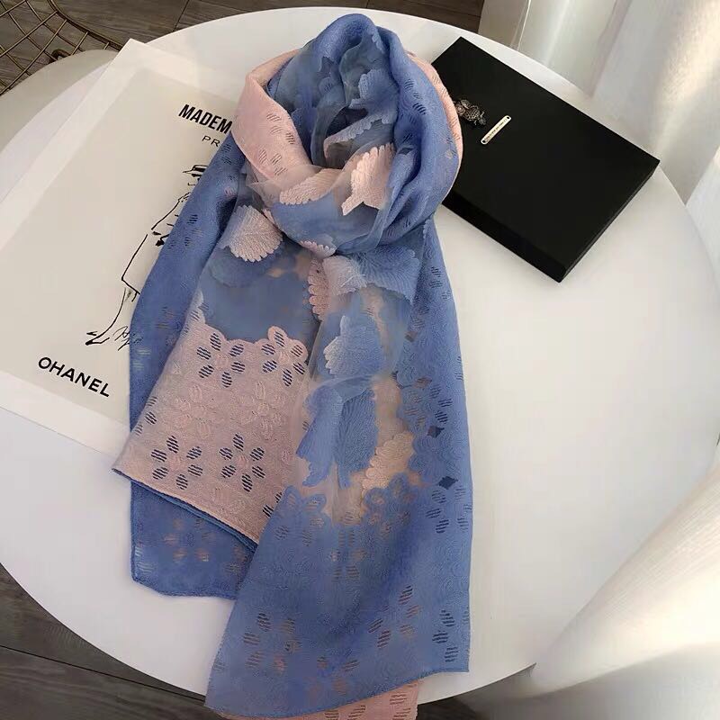 Spring And Autumn Korean Version Elegant Temperament Gradient Scarf Shawl Specification drawing