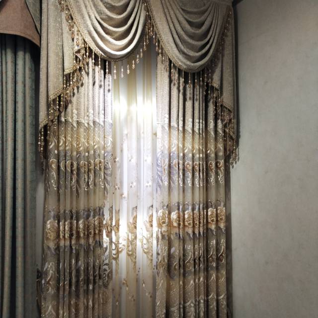 Fashionable and novel curtains for the living room and bedroom with hollowed-out embroidery by Sherry