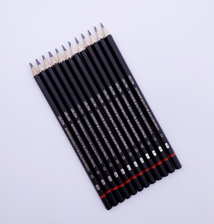 Advanced Core 12 Color Black Wood Round Rod Color Lead Black Wood Color Pencil 12 Color details Picture