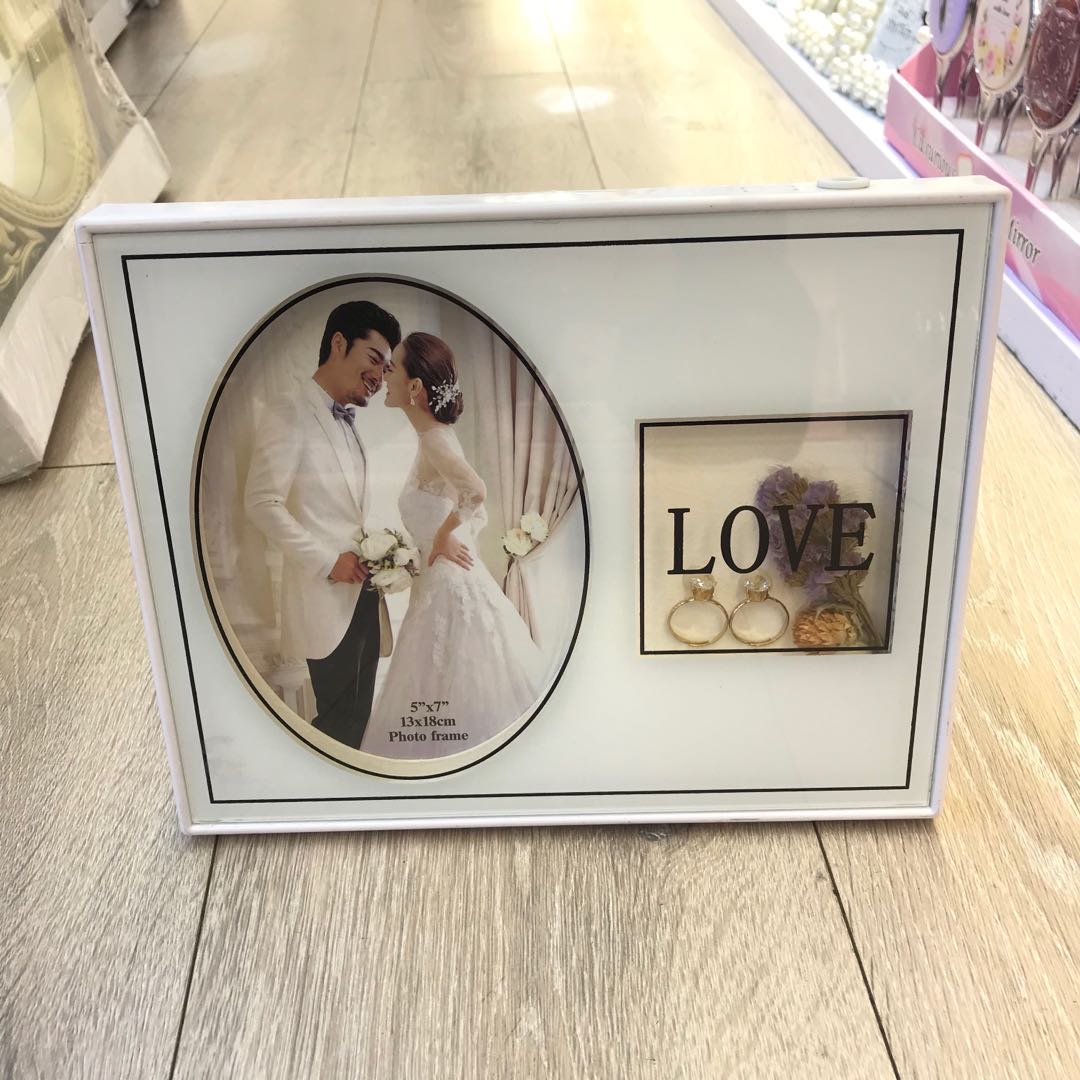 抖音相框镜子灯关灯镜子开灯相框学生生日礼物diy照片定制化妆镜