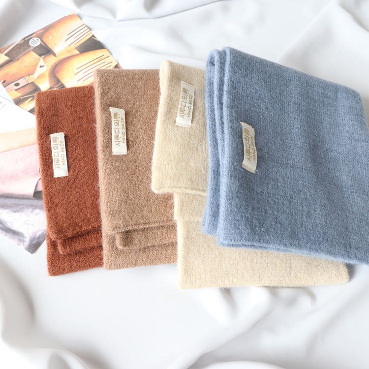 Casual All-In-One Classic Long Women's Khaki Warm Scarf Specification drawing