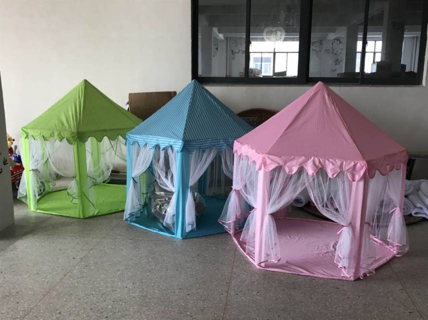 林宇旅游休闲用品儿童帐篷现货六角公主城堡，薄纱游戏屋 婴儿儿童玩具