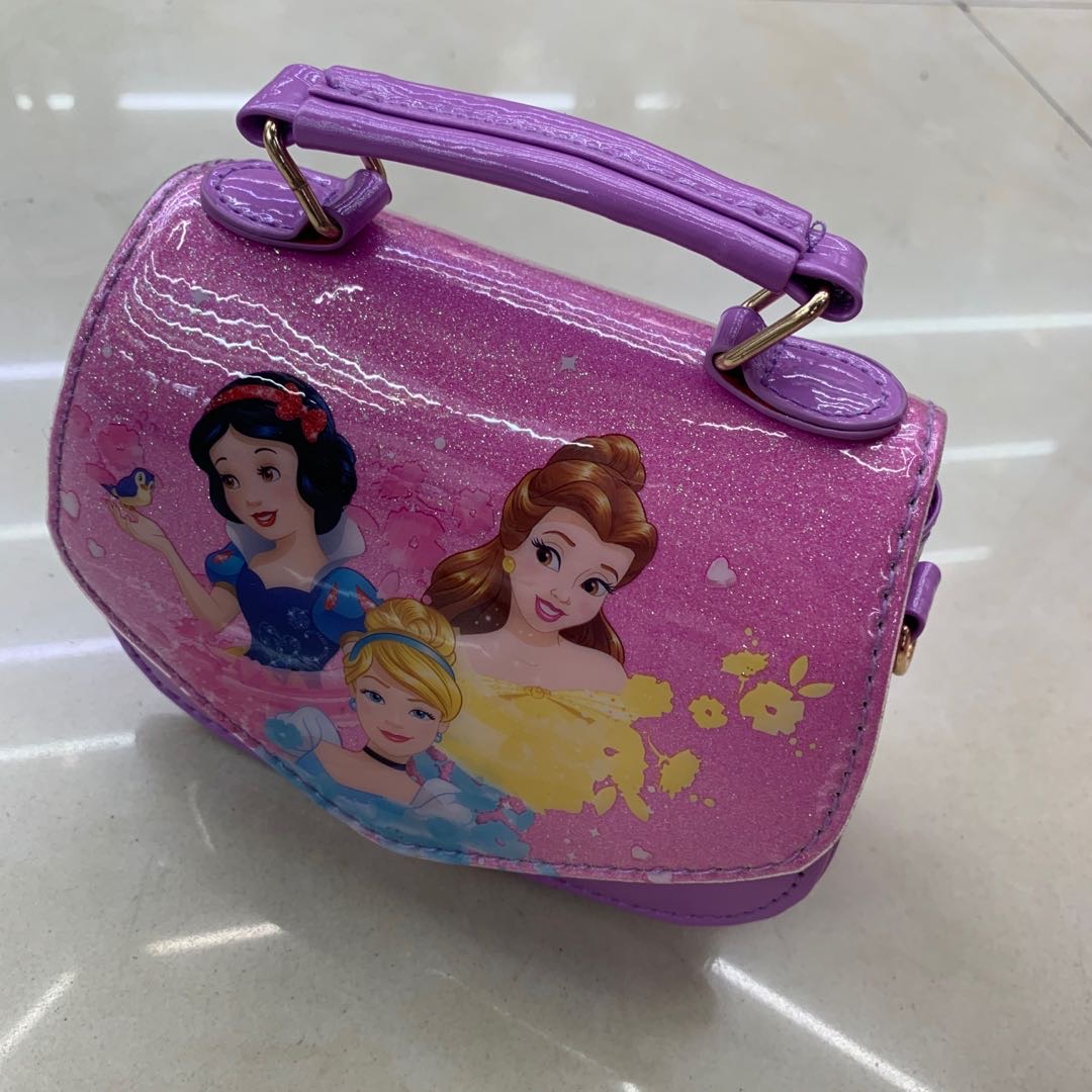 Summer Flower Cute Princess PV Handbag, crossbody bag, purple and pink style