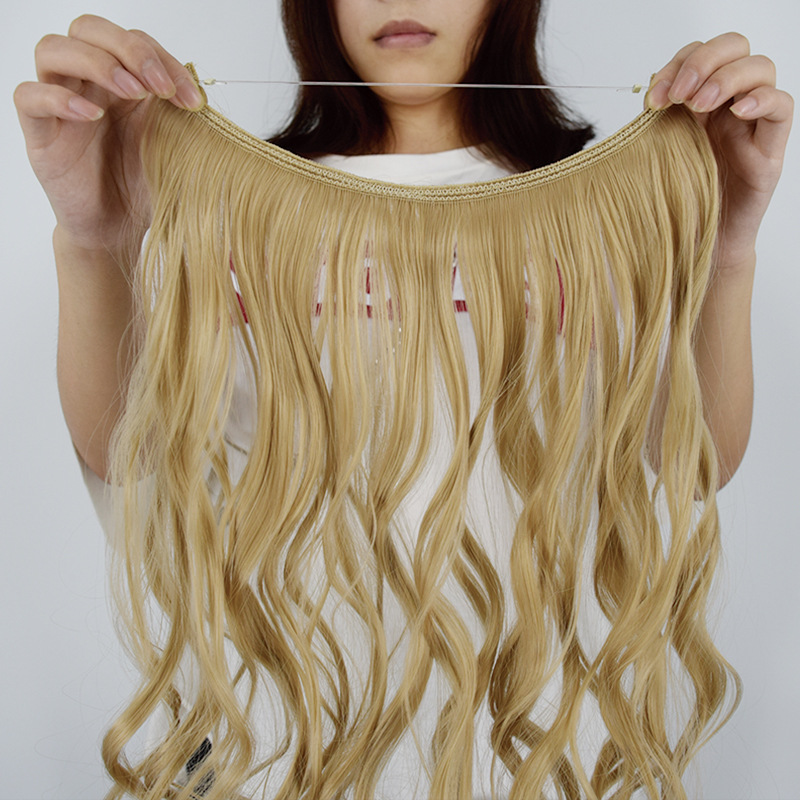 FISHLINEHAIR鱼线发帘卷发假发片欧美外贸跨境爆款