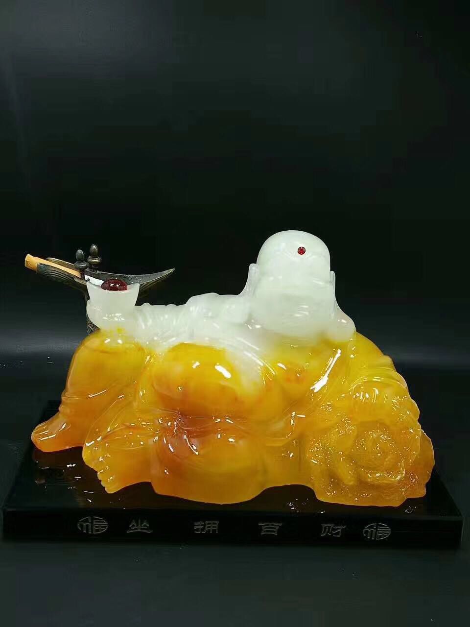 汽车摆件车内香薰车载车上用品创意车饰轿车装饰品弥勒佛像保平安产品图