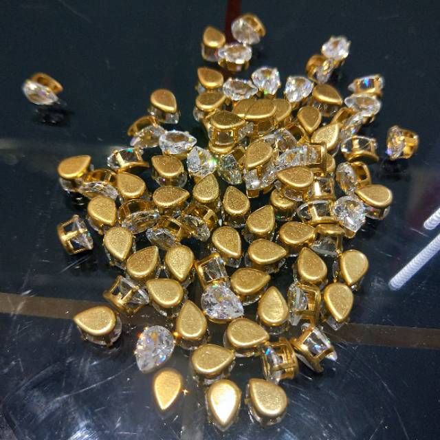 5*7 single teardrop-shaped white zircon jewelry accessories wholesale factory direct sales