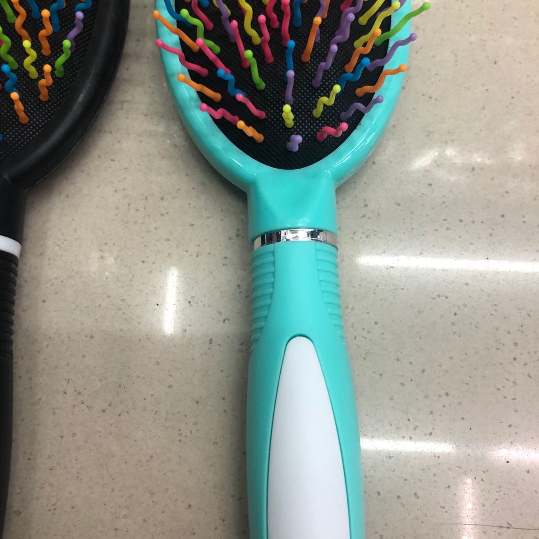 Oval Multi-Color Balloon Massage Comb Bread Comb Curly Comb Color Comb Sale Specification drawing
