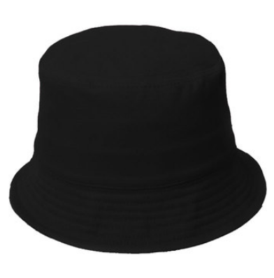 Black Custom Fisherman Hat Logo Printing Custom Korean Basin Hat Embroidery Cap Hip Hop Hat Children's Advertising Hat