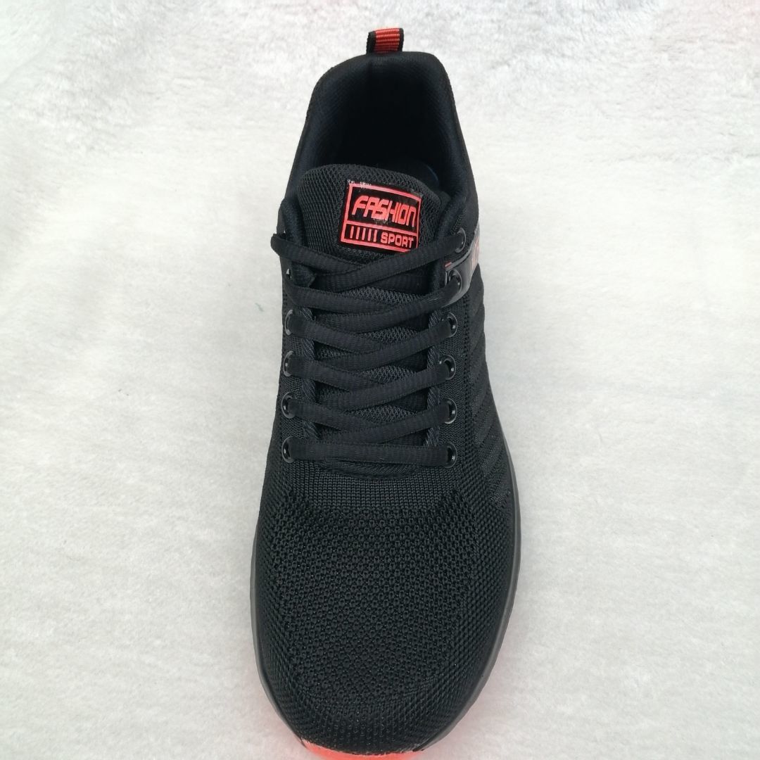 男士时尚春秋新款跑步鞋透气飞织休闲鞋细节图