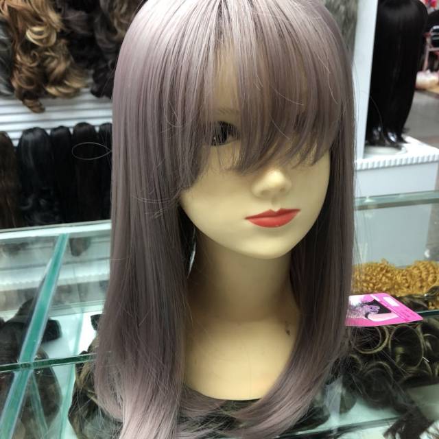 Fake bangs, lady's natural hair without a trace, cover the top of the head with white hair patch thumbnail