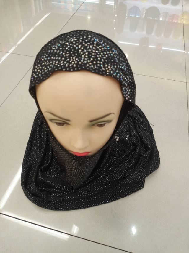 Priest Collar Classic Iron Drill Sleeve Turban Back Iron Drill Nail Bead Turban full figure