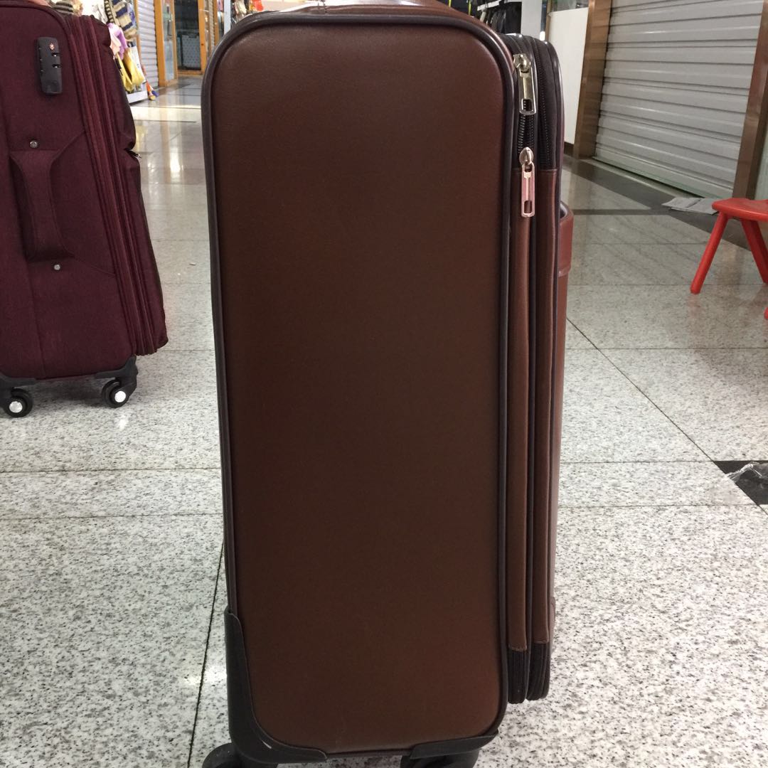 Business trip leather carry-on suitcase, 20-inch travel leather trolley case, men's suitcase, 24-inch swivel wheel combination case Specification image
