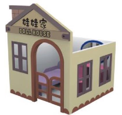 幼儿园娃娃家 木质游戏屋 室内小屋细节图