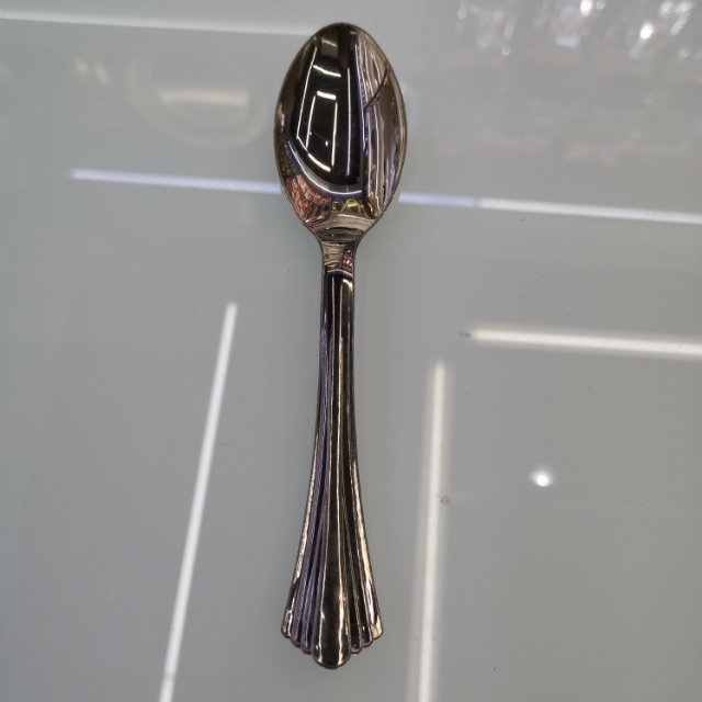 Pm-3Ss, Disposable Tableware Stainless Steel Western Tableware Party Goblet Plastic Champagne Gold Plate Spoon