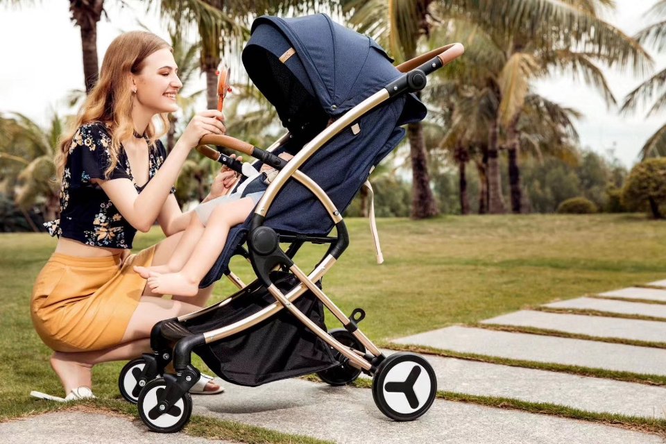 A2 type aluminum alloy frame children's stroller and baby stroller Specification image