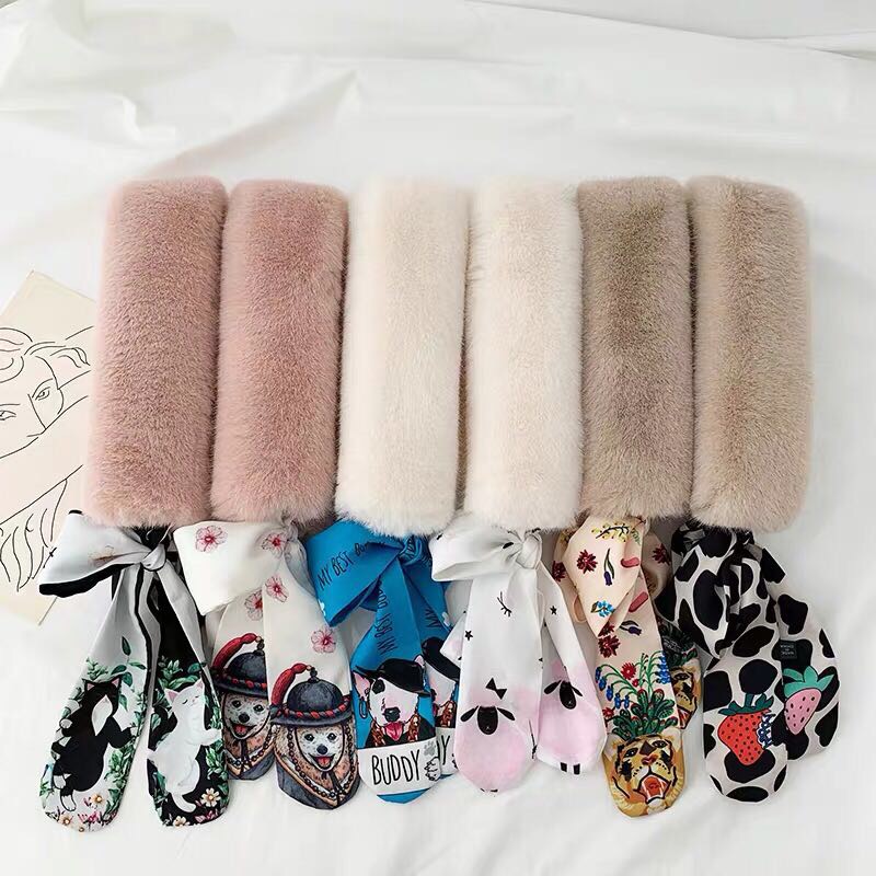 Women's Fashion Trend Casual Korean Version Of Winter Faux Fur Bib Specification drawing