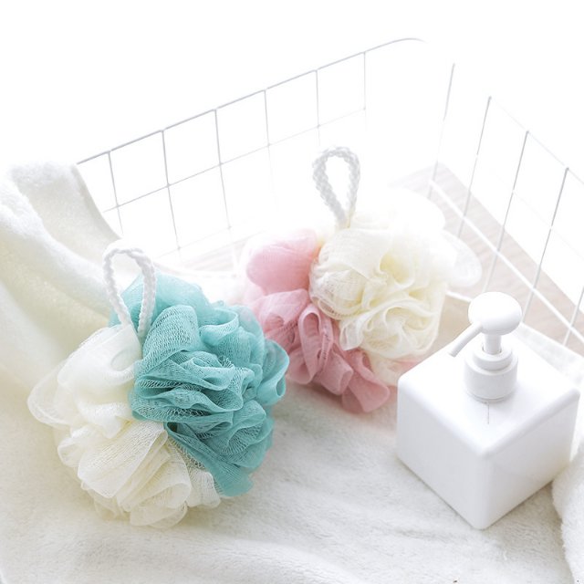 Factory Direct Sales Of Environmental Protection Two-Color Large Bath Ball Adult Bath Ball Bath Flower Bath Ball Bath details Picture