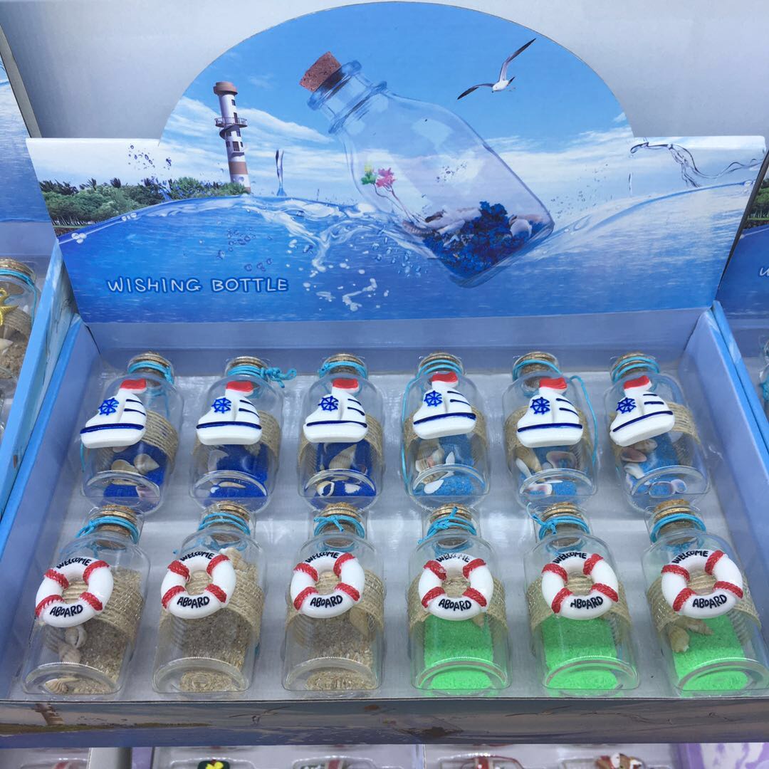 救生圈帆船漂流瓶星空瓶海洋瓶12/展示盒